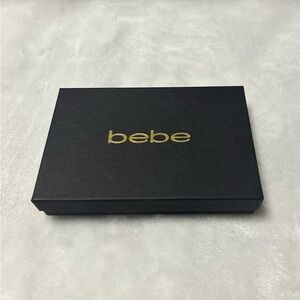 Bebe black small storage gift box with cushion filler & lid 5.5” X 3.5”